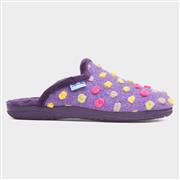 Lunar Montreal Womens Purple Polka Dot Slipper (Click For Details)