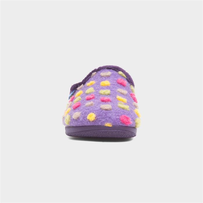 Montreal Womens Purple Polka Dot Slipper