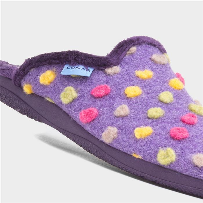 Montreal Womens Purple Polka Dot Slipper