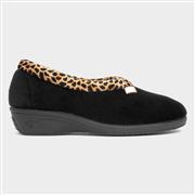 Lunar Paloma Womens Black Leopard Print Slippers (Click For Details)