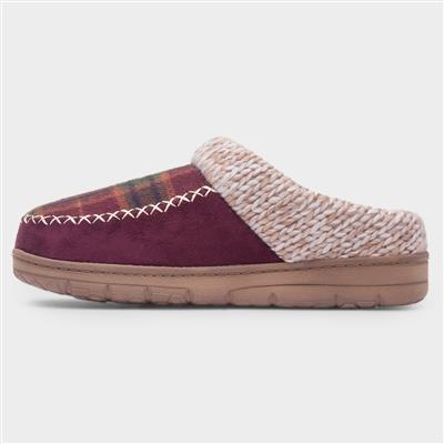 Emblaze Womens Red Tartan Mule Slipper