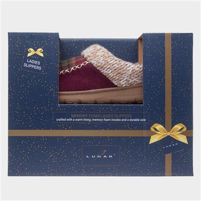 Emblaze Womens Red Tartan Mule Slipper