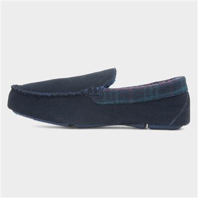 Andreas Mens Navy Leather Moccasin