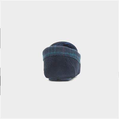 Andreas Mens Navy Leather Moccasin