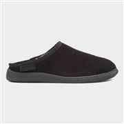 Hush Puppies Ashton Mens Black Leather Slipper (Click For Details)