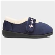 Jo & Joe Matilda Womens Navy Wide Fit Slipper (Click For Details)