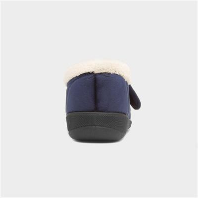 Matilda Womens Navy Wider Fit Slipper