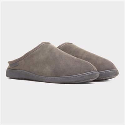 Ashton Mens Grey Mule Slipper