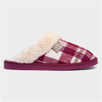 Shetland Womens Red Mule Slipper