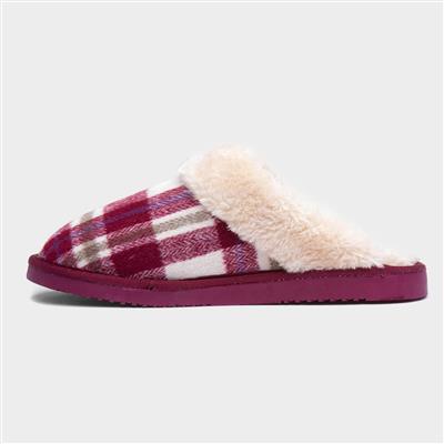 Shetland Womens Red Mule Slippers