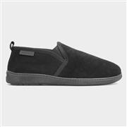 Hush Puppies Arnold Mens Black Leather Slipper (Click For Details)