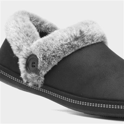 Cosy Campfire Womens Black Slipper