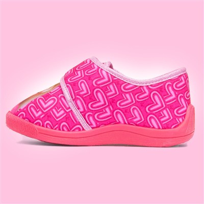 Kids Fuchsia Easy Fasten Slipper