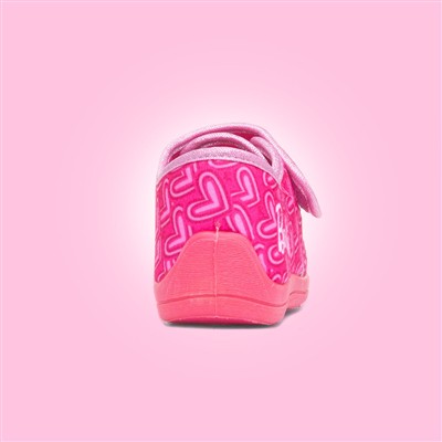 Kids Fuchsia Easy Fasten Slipper