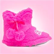 Barbie Kids Pink Fuchsia Fluffy Slipper Boot (Click For Details)