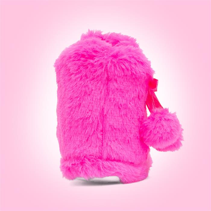 Kids Pink Fuchsia Fluffy Slipper Boot