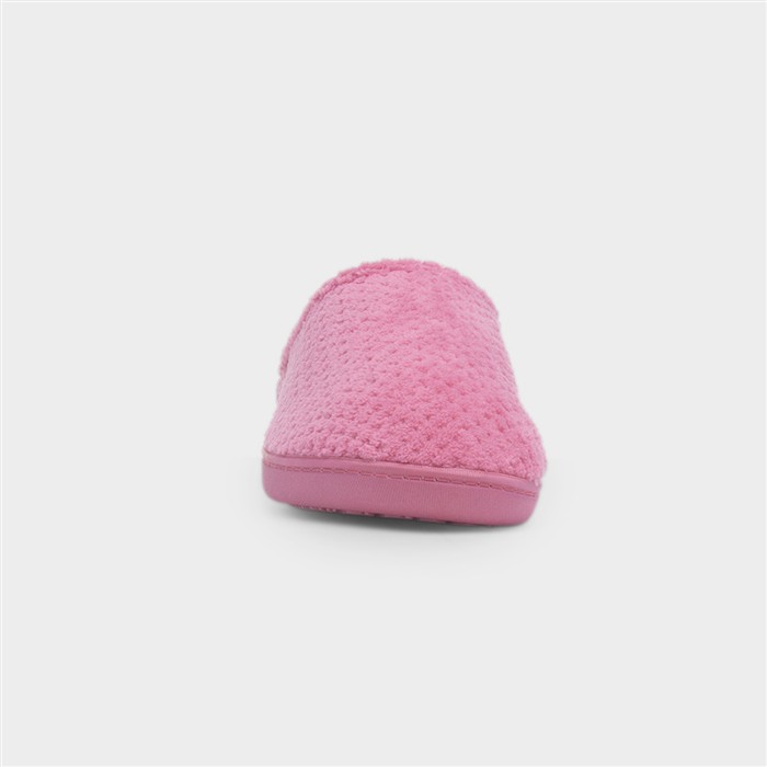Popcorn Terry Womens Pink Mule Slippers