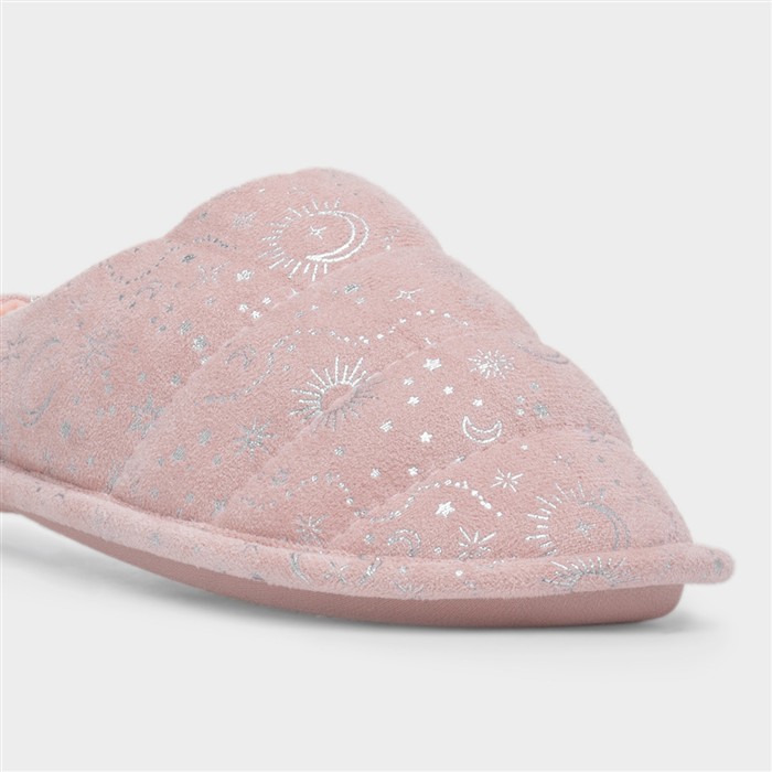 Astir Womens Pink Mule Slipper