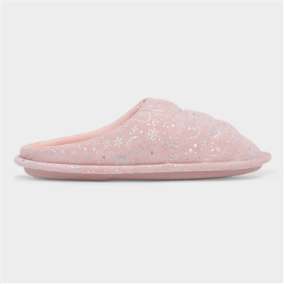 Astir Womens Pink Mule Slipper