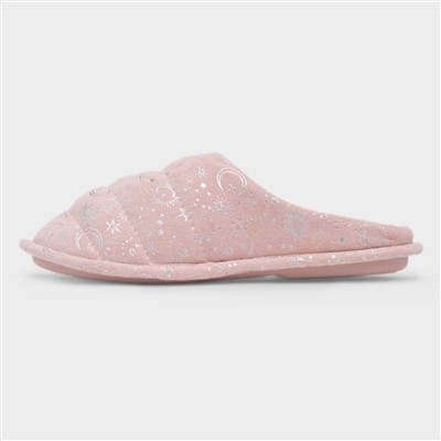 Astir Womens Pink Mule Slipper