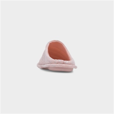 Astir Womens Pink Mule Slipper