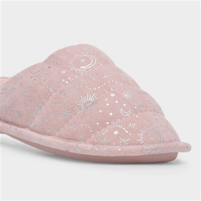 Astir Womens Pink Mule Slipper