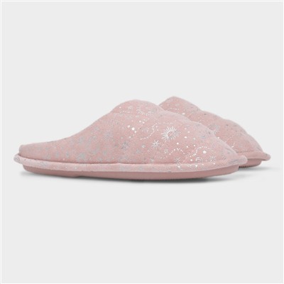 Astir Womens Pink Mule Slipper
