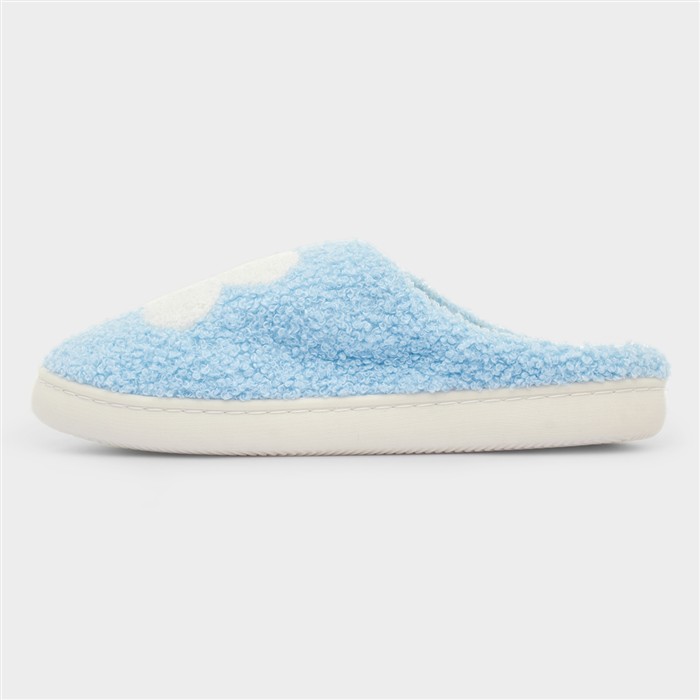 Blossom Womens Blue Mule Slipper