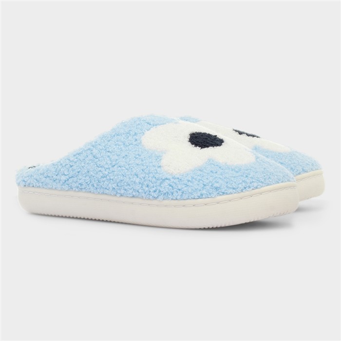 Blossom Womens Blue Mule Slipper