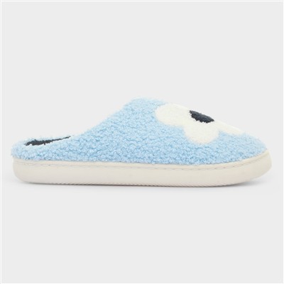 Blossom Womens Blue Mule Slipper