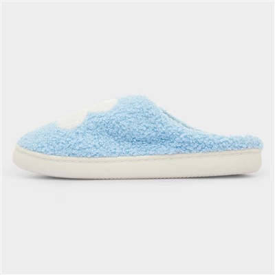 Blossom Womens Blue Mule Slipper