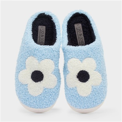 Blossom Womens Blue Mule Slipper