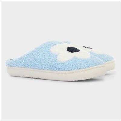 Blossom Womens Blue Mule Slipper