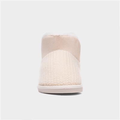 Rosanna Womens Cream Bootie Slipper