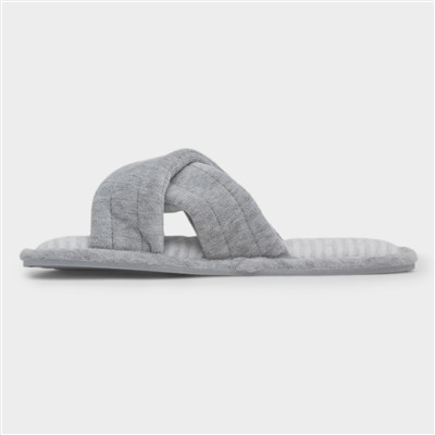 Womens Marl Grey Womens Mule Slipper