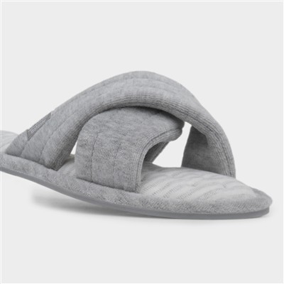 Womens Marl Grey Womens Mule Slipper