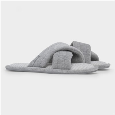 Womens Marl Grey Womens Mule Slipper