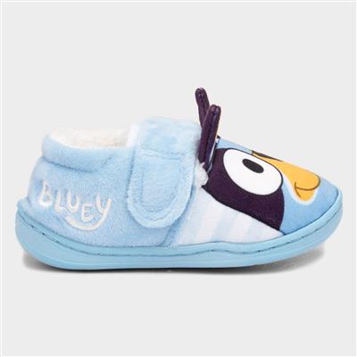 Kids Blue Easy Fasten Slippers