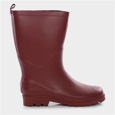 Kids Fairweather Welly  in Red