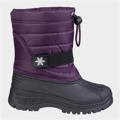 Icicle Kids Purple Toggled Snow Boot