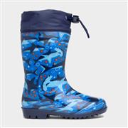 Kids Splash Navy Shark Welly (Click For Details)