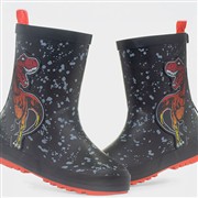 Boys Black and Red Dinosaur Welly (Click For Details)