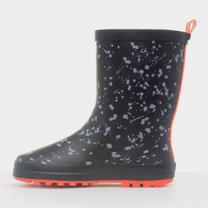 Boys Black and Red Dinosaur Welly