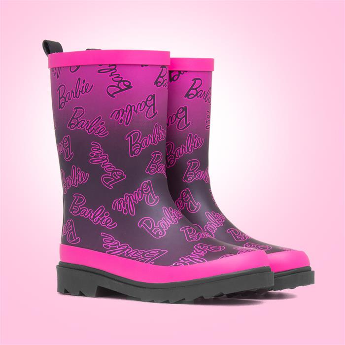 Lyla Kids Black & Pink Character Welly