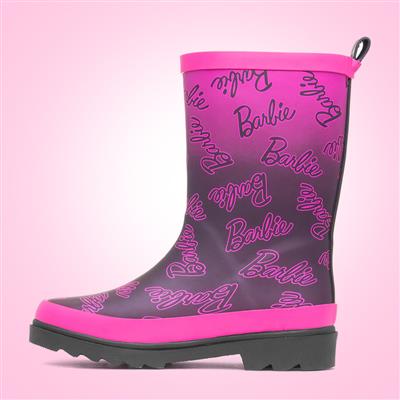 Lyla Kids Black & Pink Welly