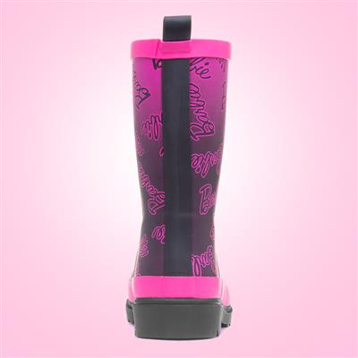 Lyla Kids Black & Pink Welly