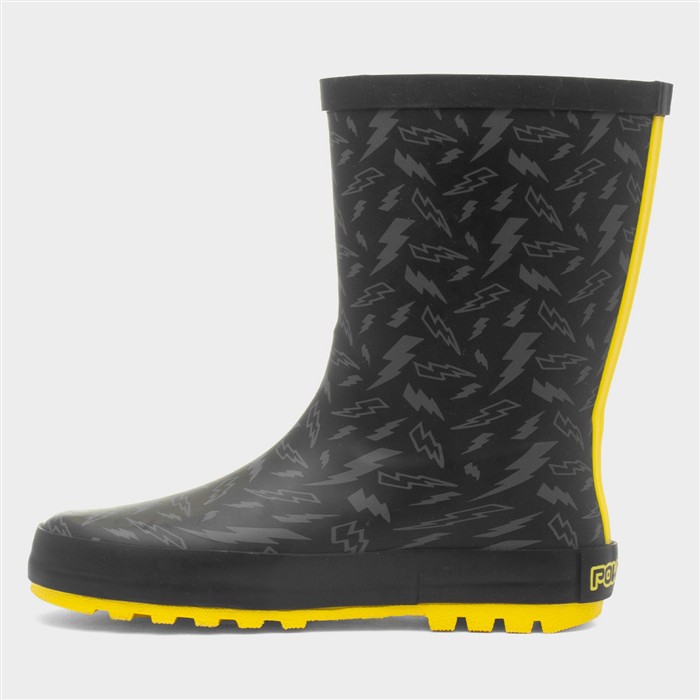 Kids Black Lightning Bolts Character Welly