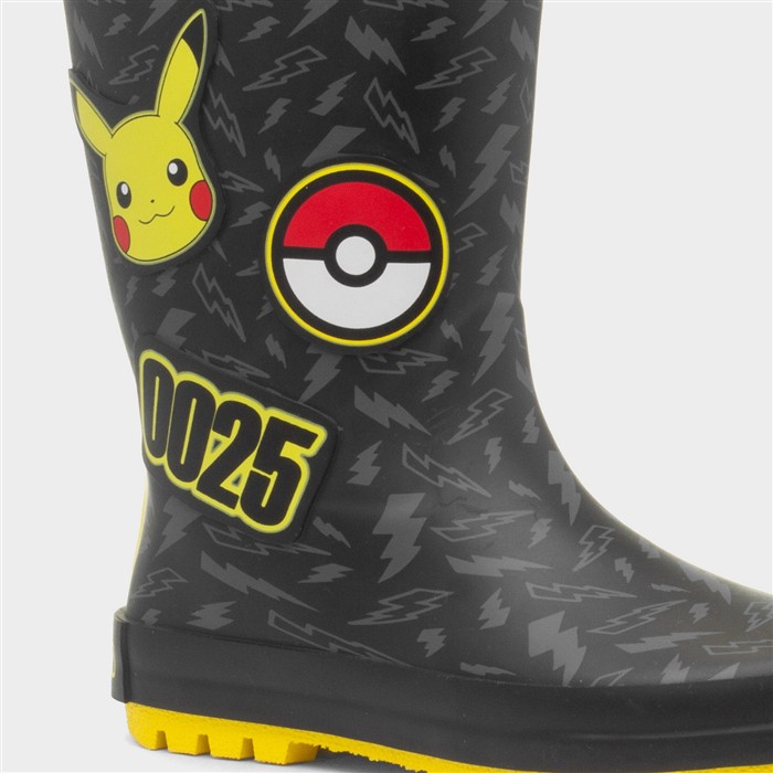 Kids Black Lightning Bolts Character Welly