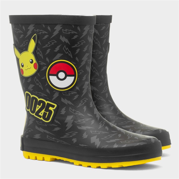 Kids Black Lightning Bolts Character Welly