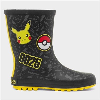 Kids Black Welly